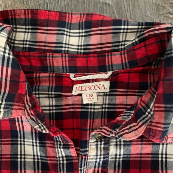 Women’s Merona plaid top - Picture 2 of 3